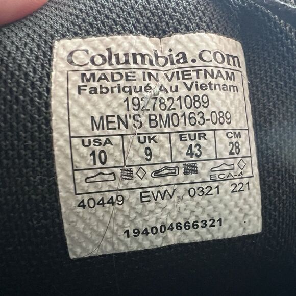 Columbia Flow Centre Mid Top Lace Up Hiking Shoes Boots Men's Size 10 BM0163-089 - Picture 8 of 8